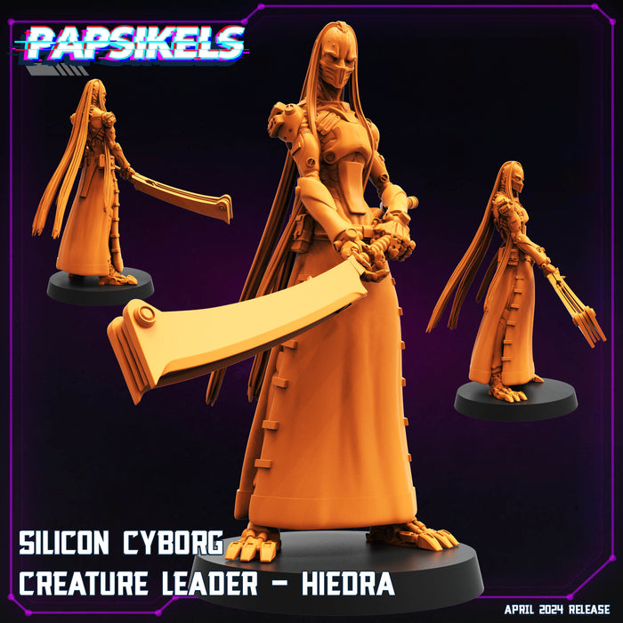 Silicon Cyborg Creature Leader Heidra | Cyberpunk | Sci-Fi Miniature | Papsikels