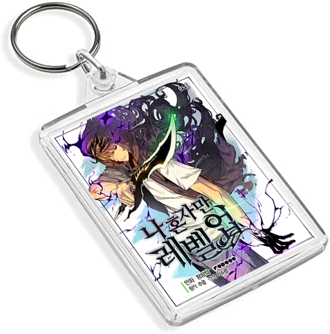 Solo Leveling Inspired Manga Cover Art Keyring - Dual Sided English / Japanese