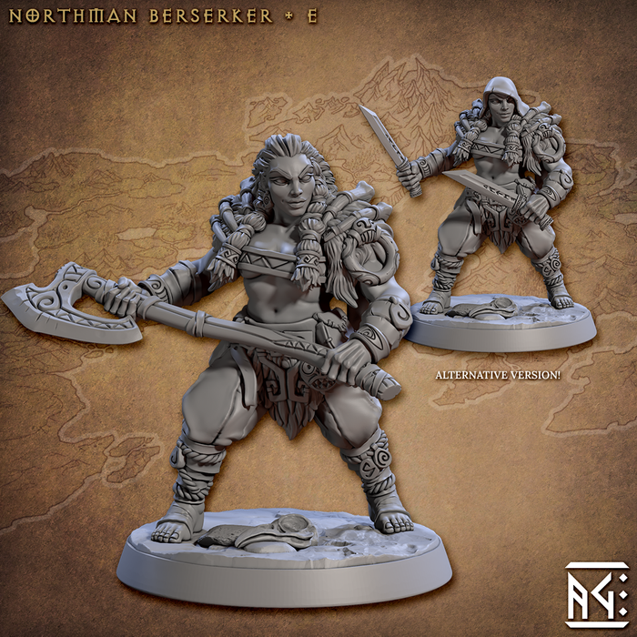 Norse Northmen Berserker Miniatures | Skutagaard Northmen Saga II | Fantasy D&D Miniature | Artisan Guild