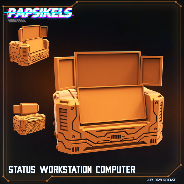 Status Workstation Computer | Aliens Vs Humans VII Resurgence | Sci-Fi Miniature | Papsikels