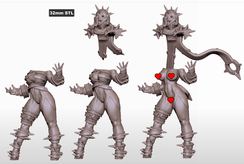 Maelixa Super Villian | Fantasy Pin-Up | Gaz Minis | [Multi-Listing]