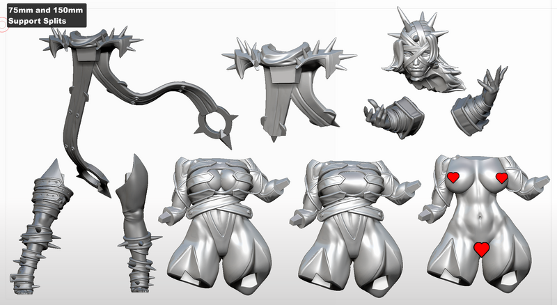 Maelixa Super Villian | Fantasy Pin-Up | Gaz Minis | [Multi-Listing]