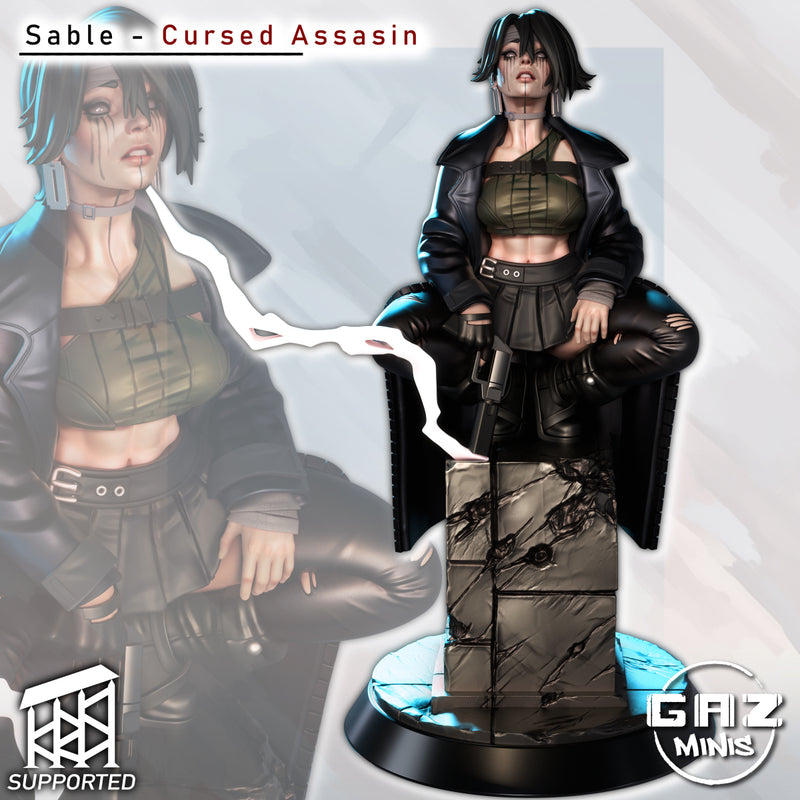 Cursed Assassin Sable | Fantasy Pin-Up | Gaz Minis | [Multi-Listing]