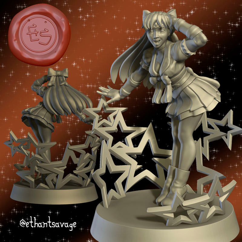 Sailor Scout Miniatures (Full Set) | Sailor Scouts | Fantasy Miniature | Ethan Savage Studios TabletopXtra