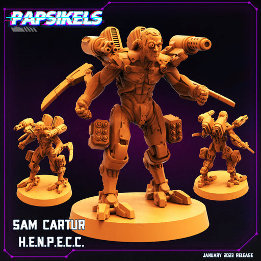 Sam Cartur H.E.N.P.E.C.C | Cyberpunk | Sci-Fi Miniature | Papsikels TabletopXtra