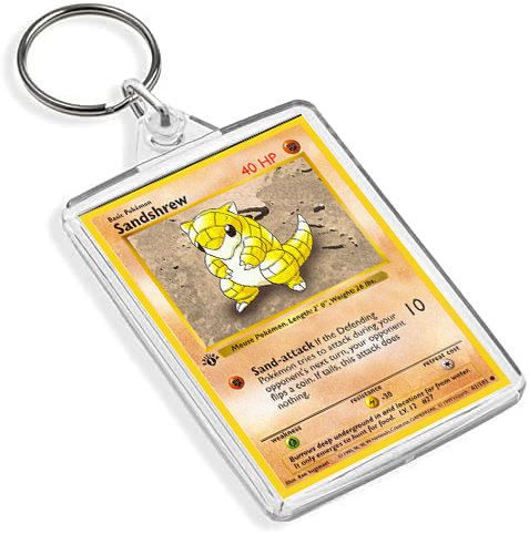 Pokemon TCG Card Art Style Keyring - Base Set