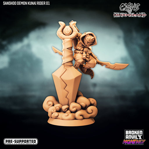 Sanshoo Kunai Rider A | Clans of Kinjo Island | Tabletop RPG Miniature TabletopXtra