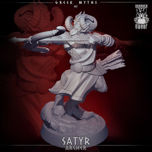 Satyr Archer | Greek Myths | Fantasy Miniature | Drunken Dwarf TabletopXtra