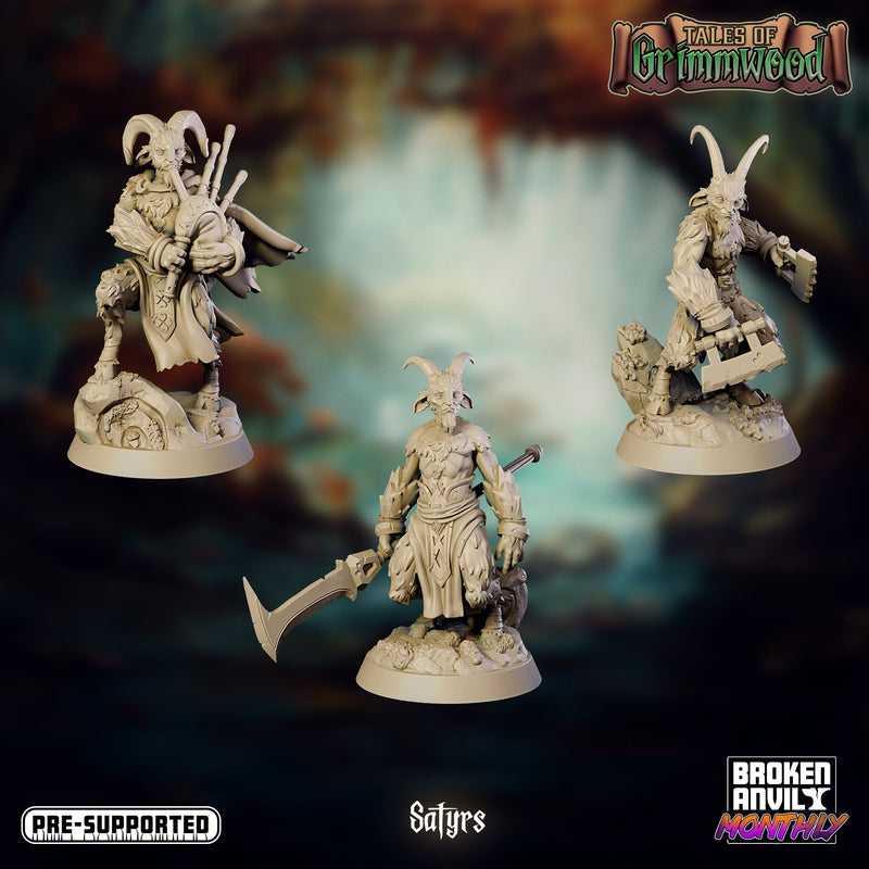 Satyr Miniatures | Tales of Grimmwood | Tabletop RPG Miniature TabletopXtra