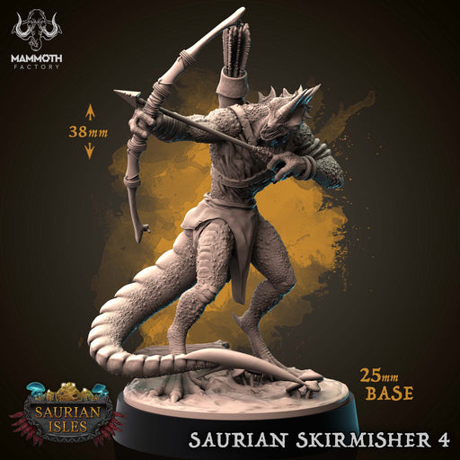 Saurian Skirmisher D | Saurian Isle | Fantasy Tabletop Miniature | Mammoth Factory TabletopXtra