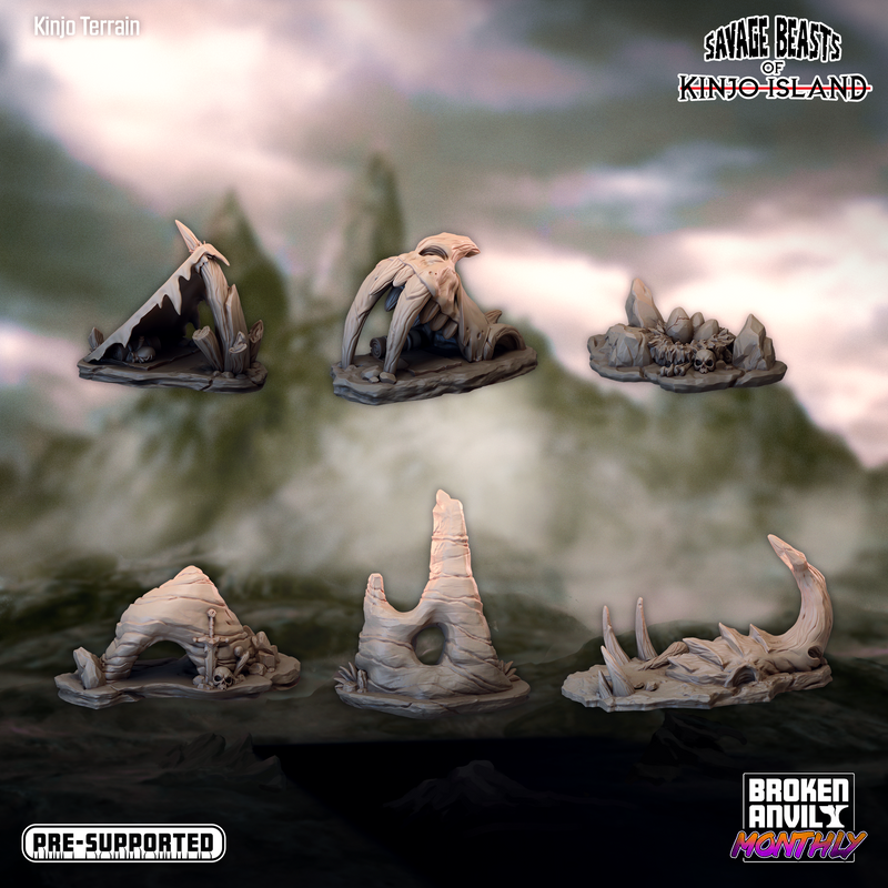 Savage Beasts of Kinjo Island Miniatures (Full Set) | Tabletop RPG Miniature TabletopXtra