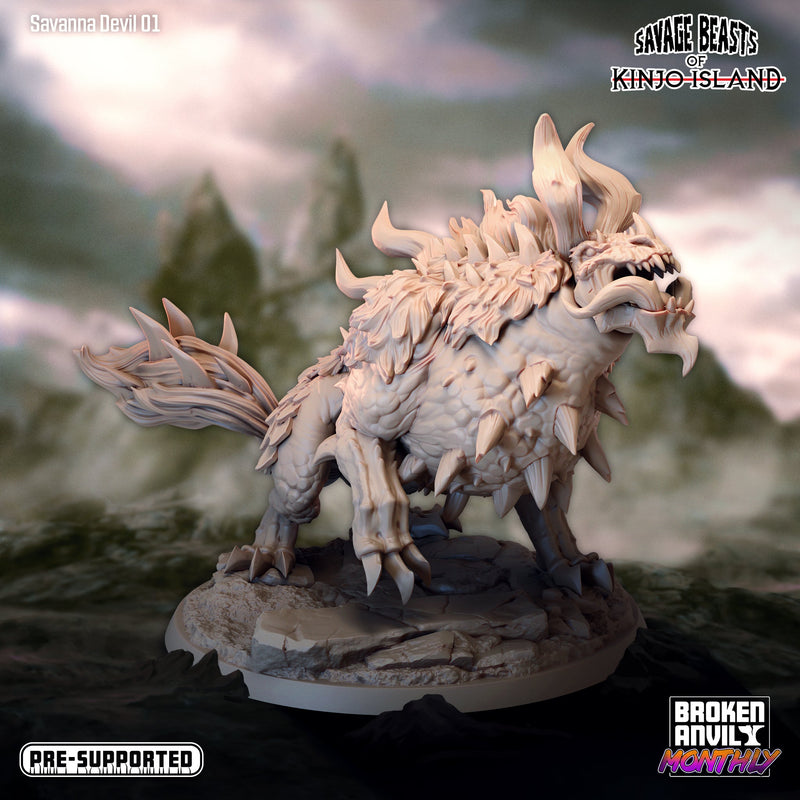 Savanna Devil A | Savage Beasts of Kinjo Island | Tabletop RPG Miniature TabletopXtra