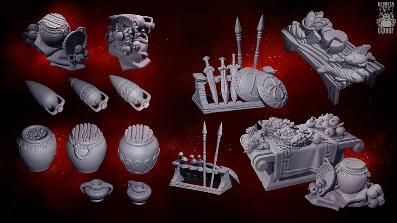 Scenery Miniatures | Greek Myths | Fantasy Miniature | Drunken Dwarf TabletopXtra