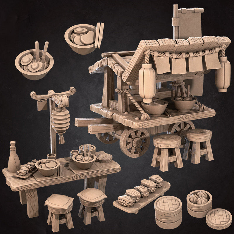 Scenery Miniatures | Japanese Bullet Town | Fantasy Miniature | Bite the Bullet TabletopXtra