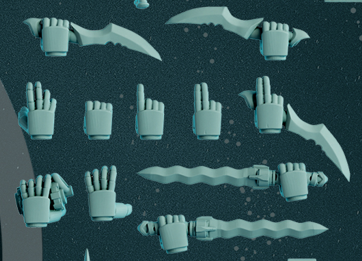 Space Warrior Hand Pack | Scylla Legion | DakkaDakka | Sci-Fi Grimdark Custom Bitz Wargaming Miniatures 28mm 32mm