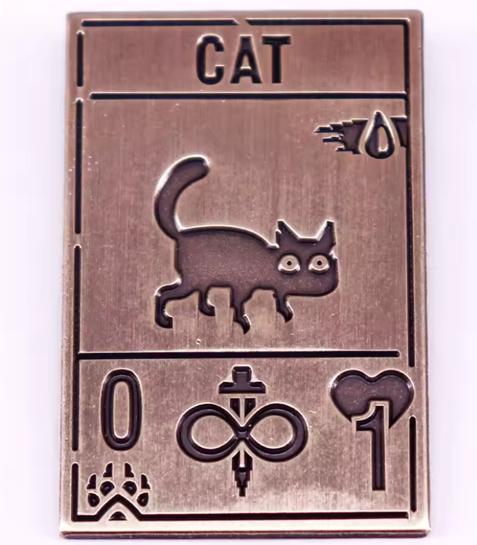 Inscryption Inspired Squirrel Metal Pin Badge