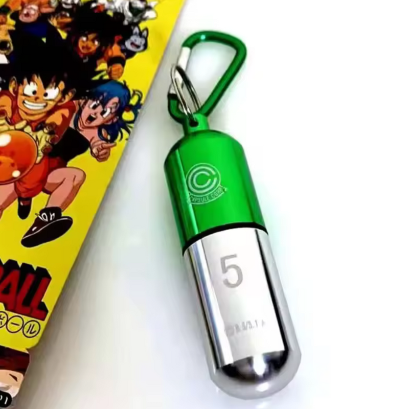 Engraved Anime Capsule Prop - Metal Aluminium Keyring