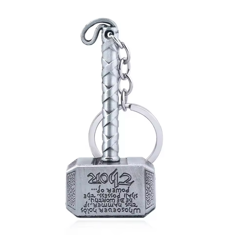 Mjolnir Hammer Engraved - Metal Keyring