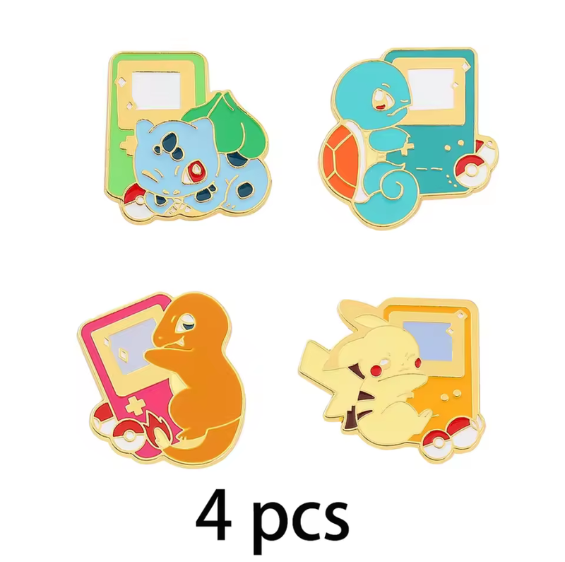 Gameboy Starter Pokemon Gen 1 - Metal Pin Badge