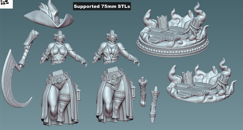Pirate Reaper Selka Dusk | Fantasy Pin-Up | Gaz Minis