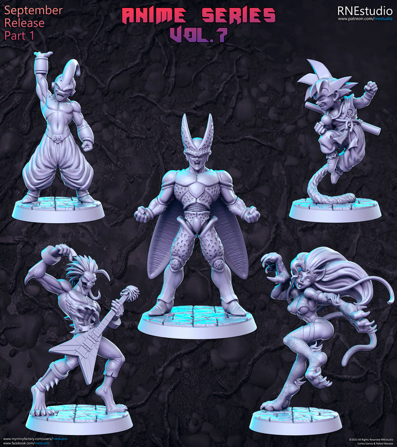 Anime Series Vol 7 Miniatures | Fantasy Miniature | RN Estudio
