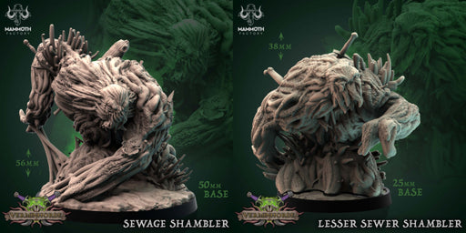 Sewage Shambler Miniatures | Verminhorde | Fantasy Tabletop Miniature | Mammoth Factory TabletopXtra