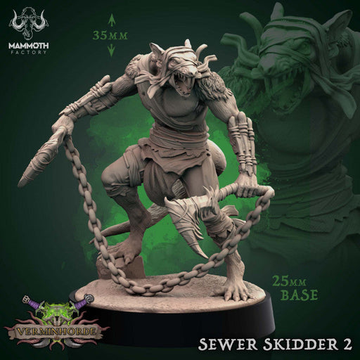 Sewer Skidder 2 | Verminhorde | Fantasy Tabletop Miniature | Mammoth Factory TabletopXtra
