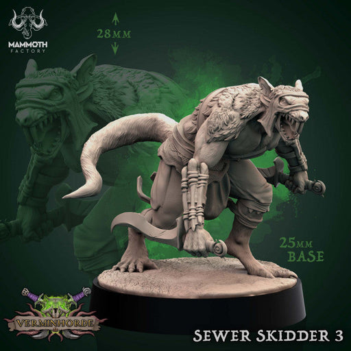 Sewer Skidder 3 | Verminhorde | Fantasy Tabletop Miniature | Mammoth Factory TabletopXtra