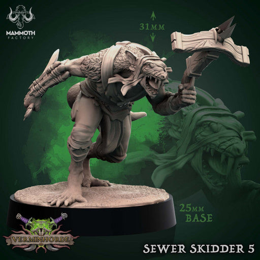 Sewer Skidder 5 | Verminhorde | Fantasy Tabletop Miniature | Mammoth Factory TabletopXtra
