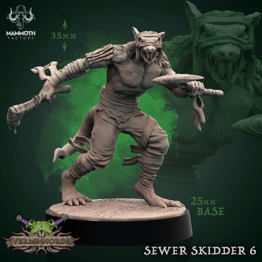 Sewer Skidder 6 | Verminhorde | Fantasy Tabletop Miniature | Mammoth Factory TabletopXtra