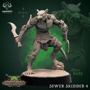 Sewer Skidder Miniatures | Verminhorde | Fantasy Tabletop Miniature | Mammoth Factory TabletopXtra