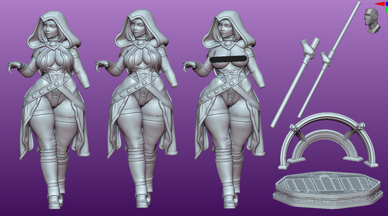 Sorceress Ravyneth Miniature | Fantasy Pin-Up | Gaz Minis