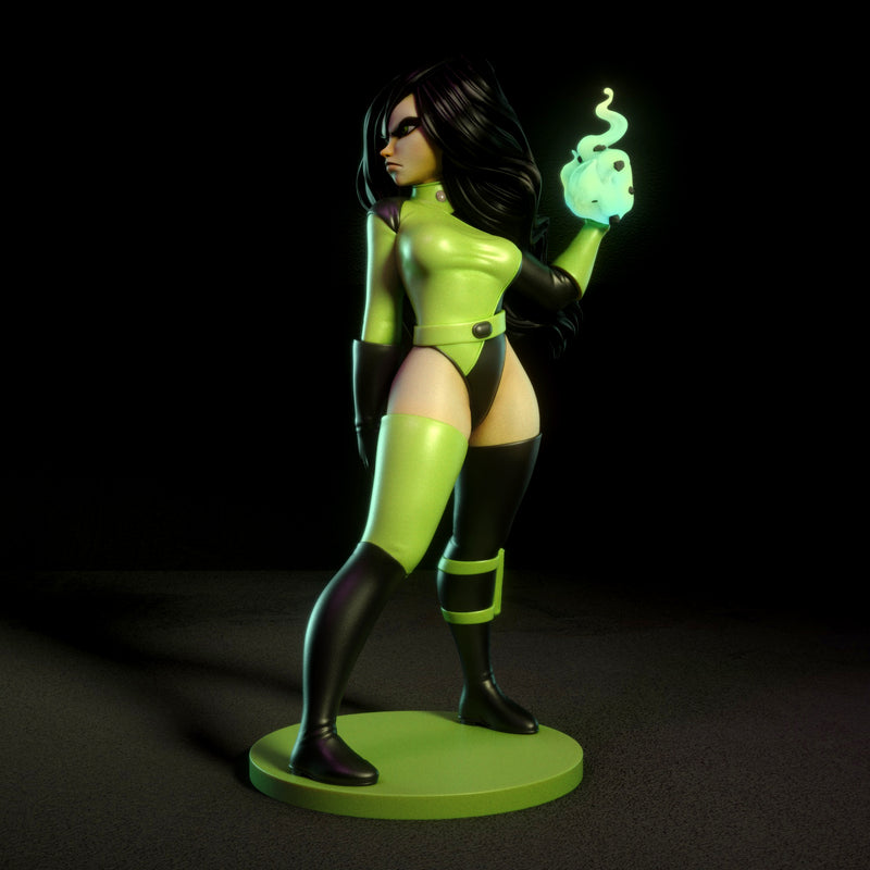 Shego | Pin-Up Statue Fan Art Miniature Unpainted | Torrida Minis