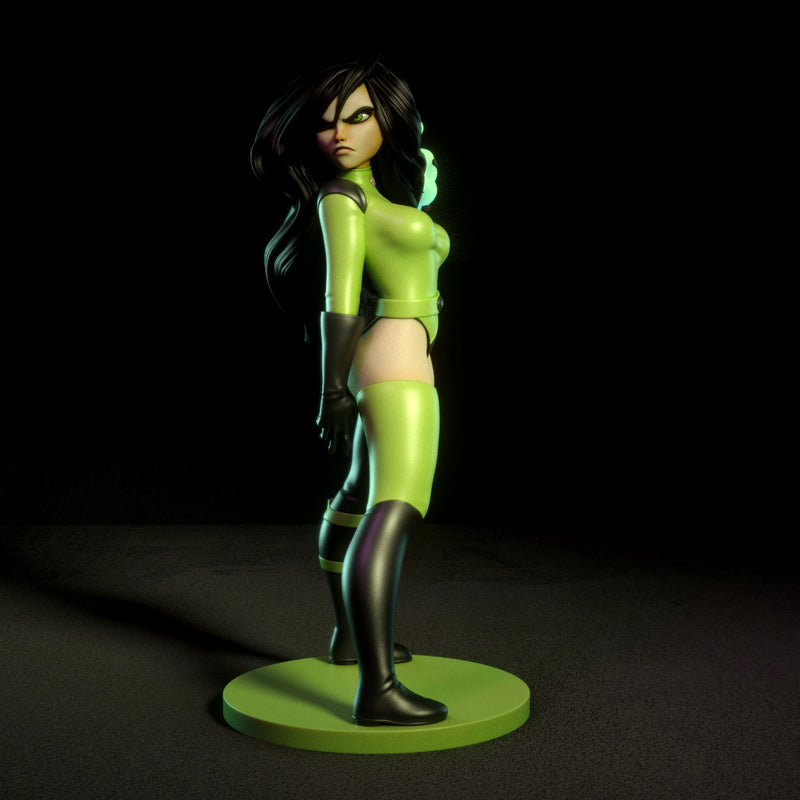 Shego | Pin-Up Statue Fan Art Miniature Unpainted | Torrida Minis