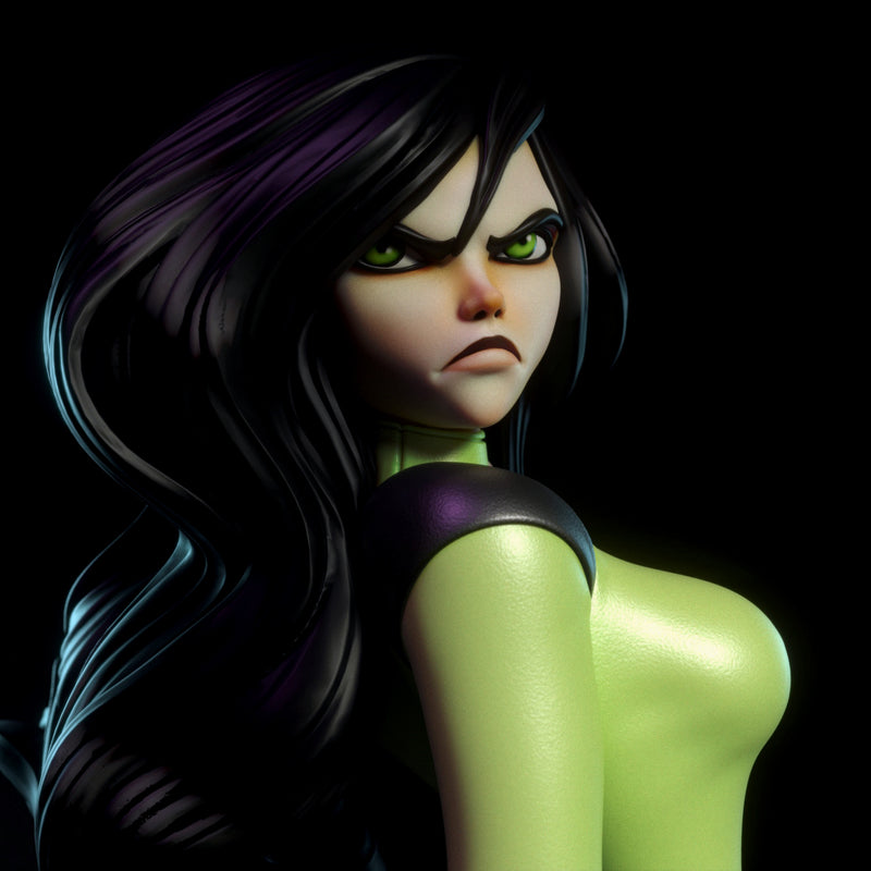Shego | Pin-Up Statue Fan Art Miniature Unpainted | Torrida Minis