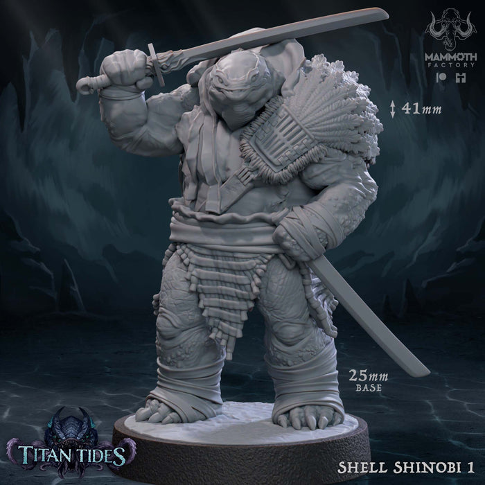 Shell Shinobi A | Titan Tides | Fantasy Tabletop Miniature | Mammoth Factory