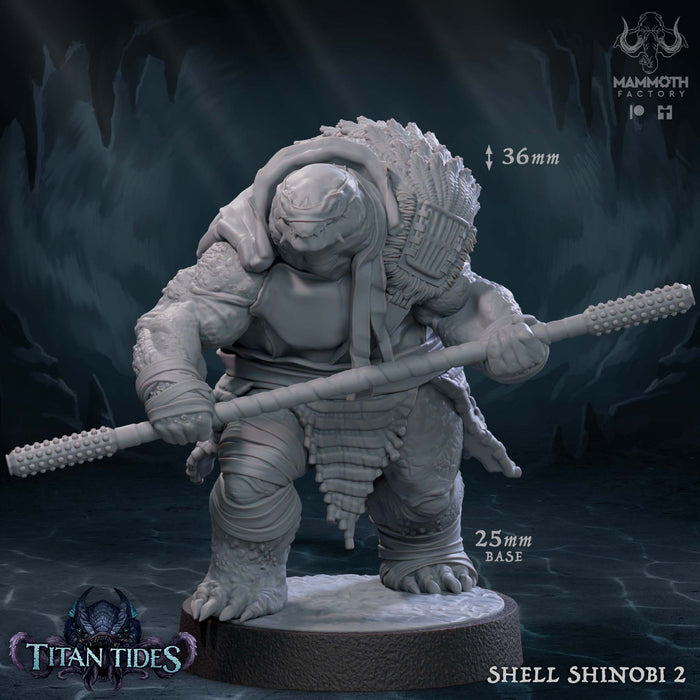 Shell Shinobi B | Titan Tides | Fantasy Tabletop Miniature | Mammoth Factory
