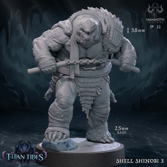 Shell Shinobi C | Titan Tides | Fantasy Tabletop Miniature | Mammoth Factory