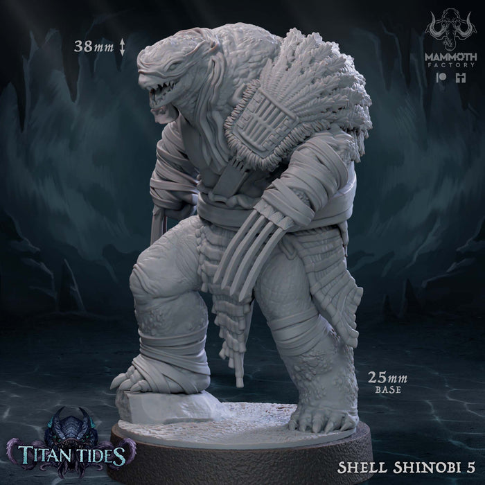 Shell Shinobi E | Titan Tides | Fantasy Tabletop Miniature | Mammoth Factory