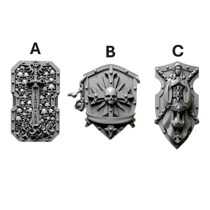 Shields Pack 1 | Eternal Pilgrims | Conversion Bits For 28mm 32mm Sci-fi Marines