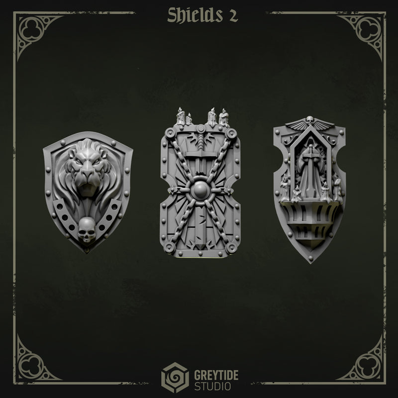 Shields Pack 1 | Eternal Pilgrims | Conversion Bits For 28mm 32mm Sci-fi Marines