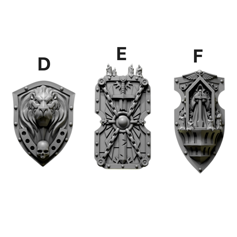 Shields Pack 1 | Eternal Pilgrims | Conversion Bits For 28mm 32mm Sci-fi Marines