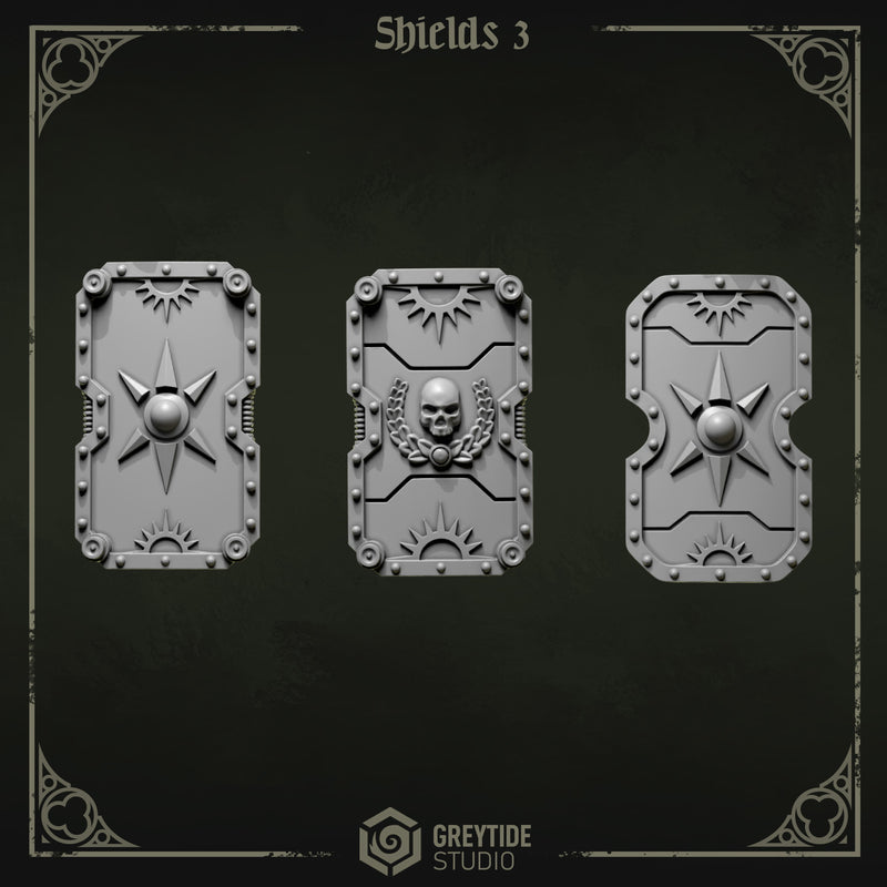 Shields Pack 1 | Eternal Pilgrims | Conversion Bits For 28mm 32mm Sci-fi Marines