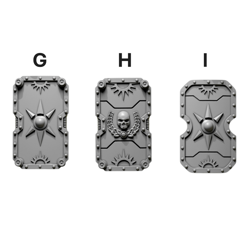 Shields Pack 1 | Eternal Pilgrims | Conversion Bits For 28mm 32mm Sci-fi Marines