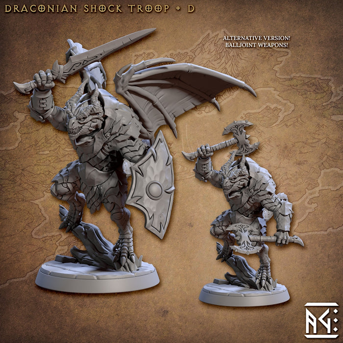 Draconian Scourge Miniatures (Full Set) | Fantasy D&D Miniature | Artisan Guild