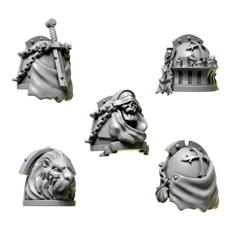 Shoulder Pad Pauldrons 1 | Eternal Pilgrims | Conversion Bits For 28mm 32mm Sci-fi Marines