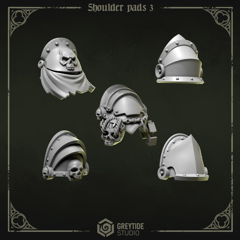 Shoulder Pad Pauldrons 3 | Eternal Pilgrims | Conversion Bits For 28mm 32mm Sci-fi Marines