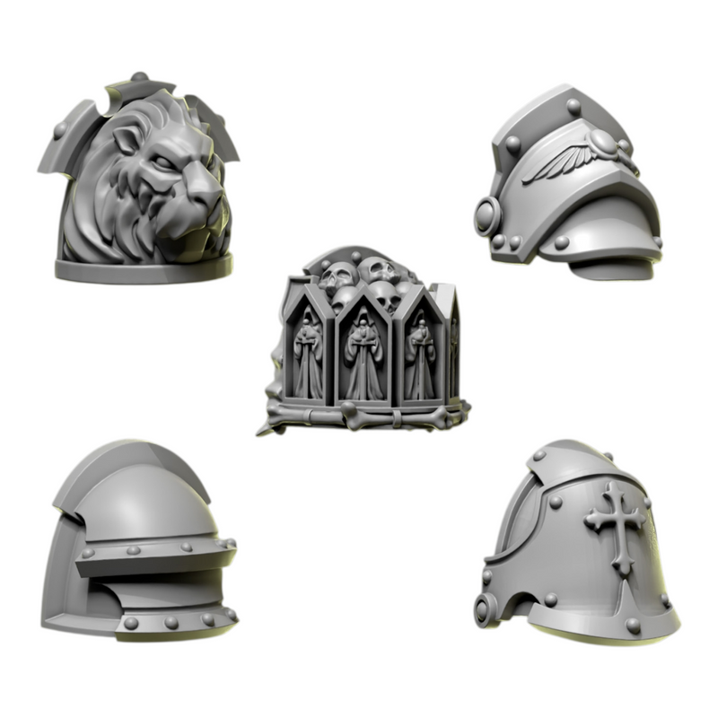 Shoulder Pad Pauldrons 5 | Eternal Pilgrims | Conversion Bits For 28mm 32mm Sci-fi Marines