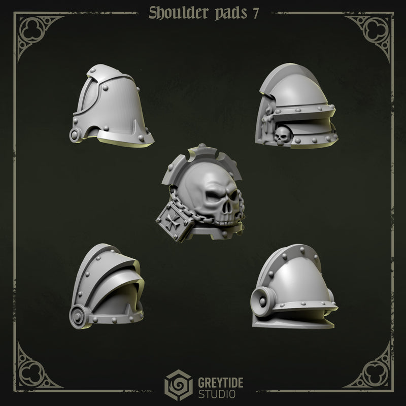 Shoulder Pad Pauldrons 7 | Eternal Pilgrims | Conversion Bits For 28mm 32mm Sci-fi Marines