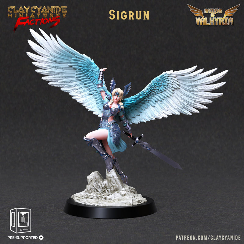 Sigrun | Maidens of Valkyria | Fantasy Miniature | Clay Cyanide TabletopXtra